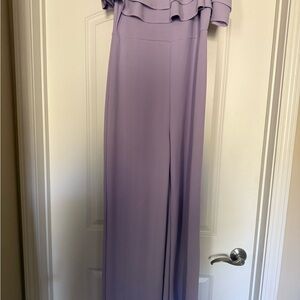 Lavender Off-Shoulder Jumpsuit